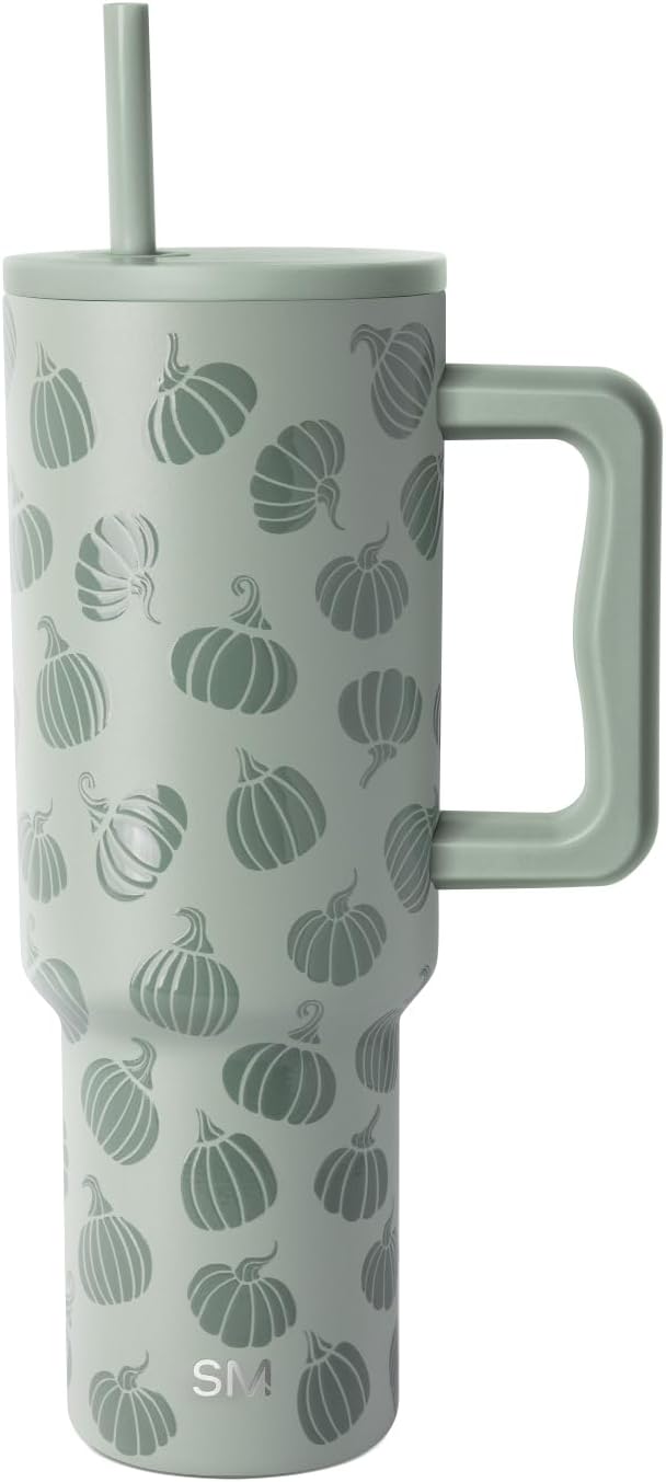 Simple Modern Halloween Signature Voyager | 16oz Travel Coffee Mug Tumbler with 360° Lid | Gifts for Women Men | Ceramic-Lined Insulated Stainless Steel Cold Brew Iced Coffee Cup | Spooky Mix