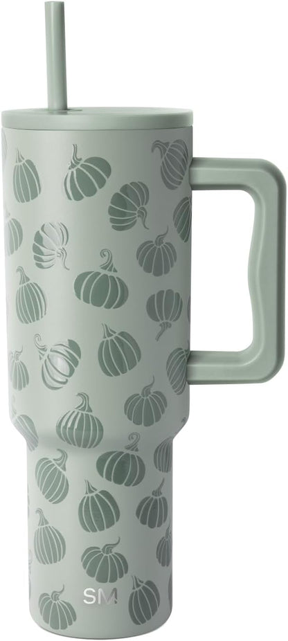 Simple Modern Halloween Signature Voyager | 16oz Travel Coffee Mug Tumbler with 360° Lid | Gifts for Women Men | Ceramic-Lined Insulated Stainless Steel Cold Brew Iced Coffee Cup | Spooky Mix