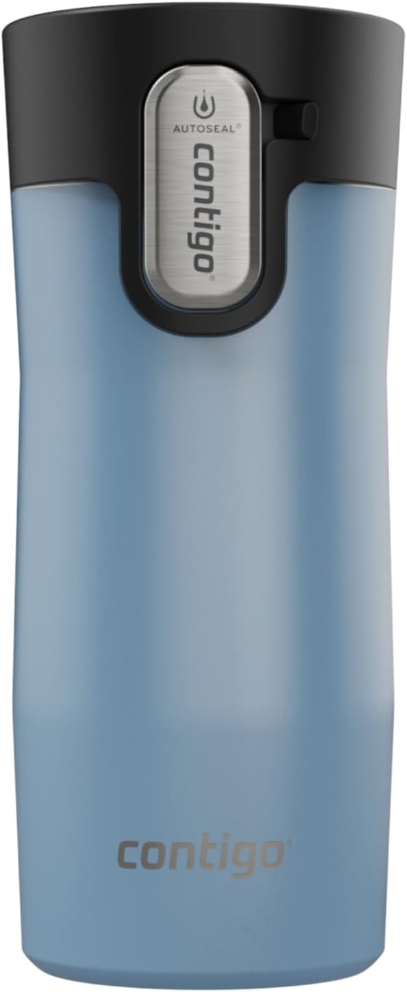 Contigo AUTOSEAL West Loop Vacuum-Insulated Stainless Steel Travel Mug with Easy-Clean Lid 12 oz Blueberry