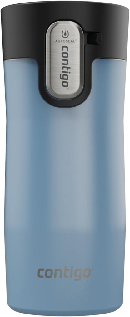 Contigo AUTOSEAL West Loop Vacuum-Insulated Stainless Steel Travel Mug with Easy-Clean Lid 12 oz Blueberry