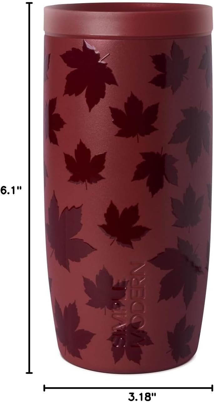 Simple Modern Halloween Signature Voyager | 16oz Travel Coffee Mug Tumbler with 360° Lid | Gifts for Women Men | Ceramic-Lined Insulated Stainless Steel Cold Brew Iced Coffee Cup | Spooky Mix