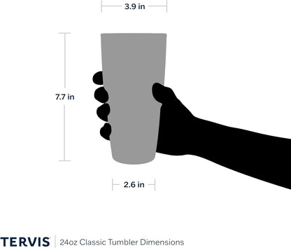 Tervis Venture Lite Pickleball - Spike Dink Ace Made in USA Double Walled Insulated Tumbler Travel Cup Keeps Drinks Cold & Hot, 24oz Water Bottle, Classic