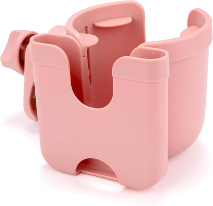 Accmor Stroller Cup Holder with Phone Holder, Bike Cup Holder, Universal Cup Holder for Uppababy Nuna Doona Strollers, 2-in-1 Cup Holder for Walker, Wheelchair, Scooter - Colors A