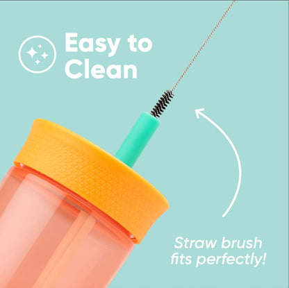 Owala Kids BPA-Free Plastic Tumbler with Spill Resistant Flexible Straw, Easy to Clean, Kids Water Bottle, Great for Travel, Dishwasher Safe, 15 Oz, Skate Park