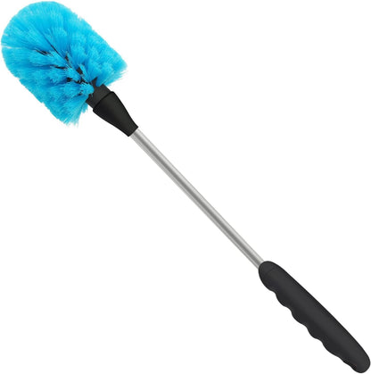Long Bottle Brush, 17 in Bendable Cleaner Brushes for Cleaning Neck Beer Bottles, Wine, Baby Bottles, Water Bottles, Tumblers, Flask, Bird Feeder, Vase, Pipes and Brewing Supplies Black/1Pack