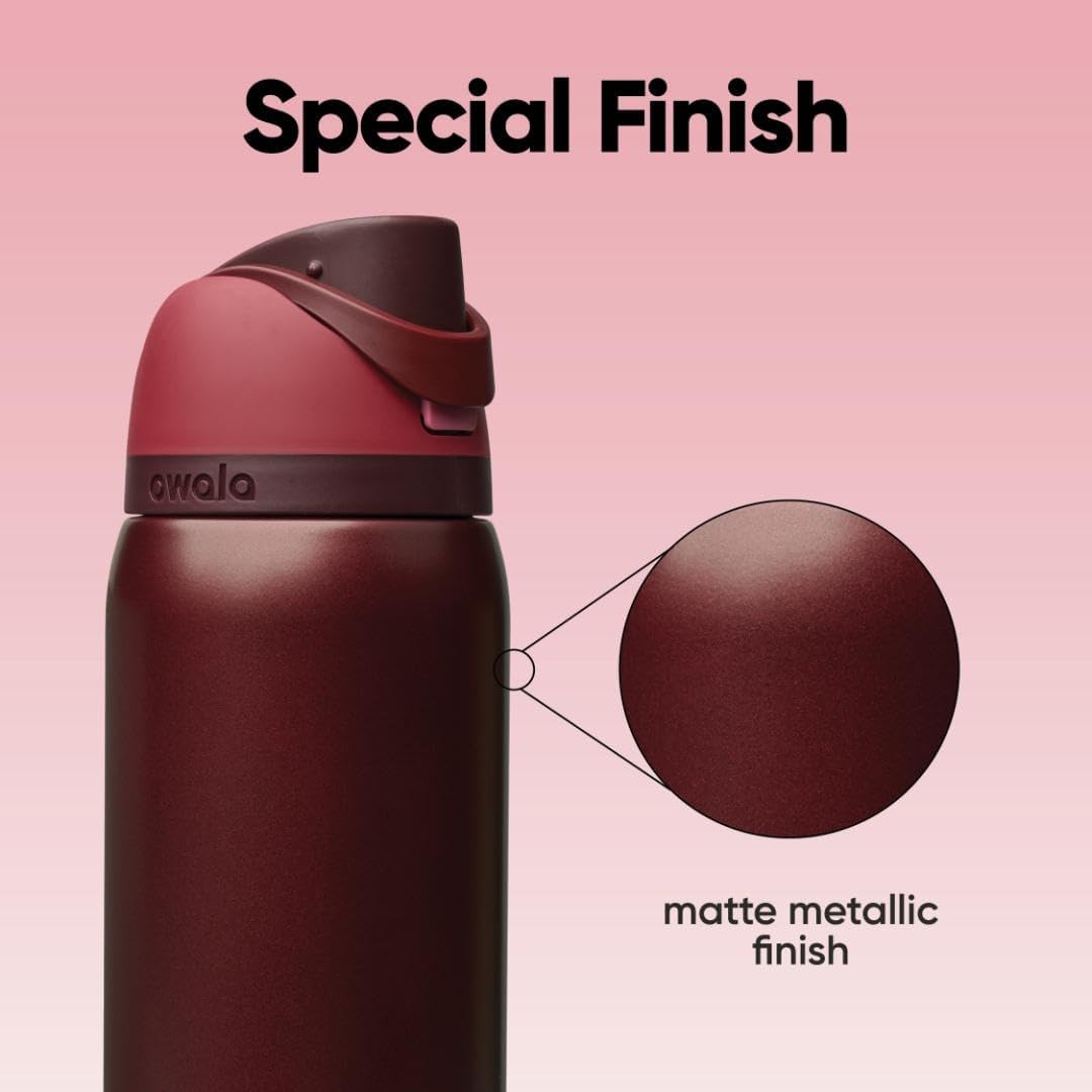 Owala FreeSip Insulated Stainless Steel Water Bottle with Straw, BPA-Free Sports Water Bottle, Great for Travel, 32 Oz, Denim