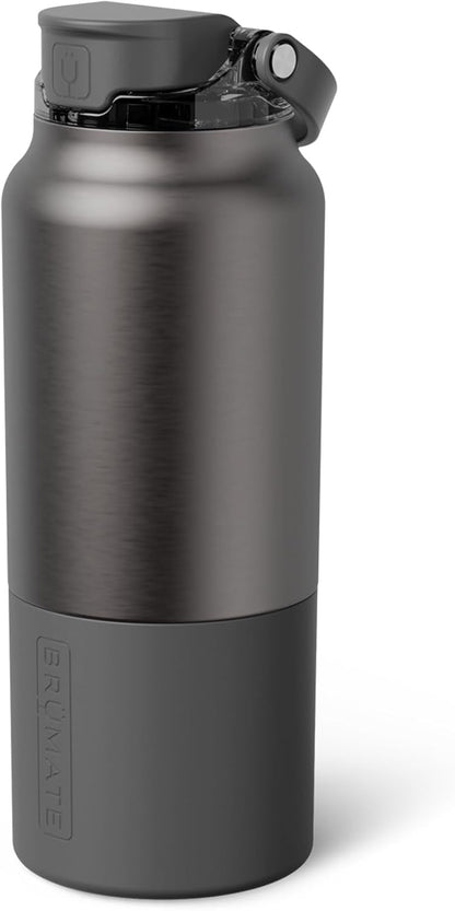 BrüMate Rise 25oz Water Bottle With 100% Leakproof Covered Silicone Straw | Insulated Stainless Steel Water Bottle | Cup-Holder Friendly | Fast Flow | Soft Sip Silicone Spout | BPA-Free (Rose Taupe)