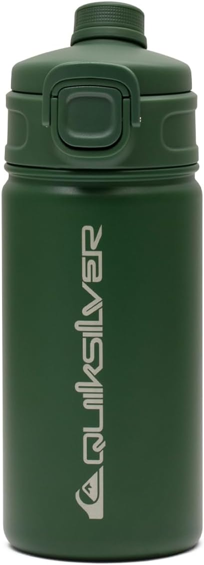 Quiksilver Laguna 32oz Tripple Wall Stainless Steel Water Bottle, Reusuable Sports Bottle with Leak-Proof Straw and Spout Lid, Non-Slip Rubber Base, Carrier Handle, 24H Hot & Cold Insulated Tumbler