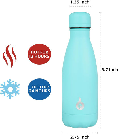 BJPKPK Insulated Water Bottle 12oz Small Stainless Steel Water Bottles Reusable Metal Thermal Keep Cold and Hot,Dreamy Purple - Colors A