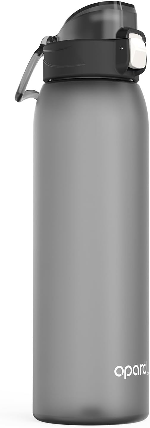 Opard Zip 32oz Plastic Water Bottle Dishwasher Safe, Leakproof Flip-Top Lid, BPA Free Tritan, Wide Mouth Reusable Sports Water Bottle for Gym Hiking Commuting Outdoor Travel and School