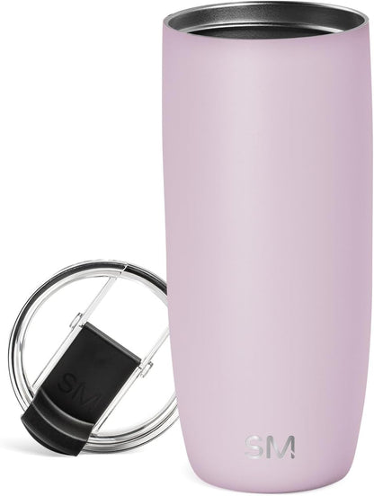 Simple Modern Voyager Tumbler with Flip Lid | Travel Coffee Mug | Insulated Stainless Steel Cold Brew Iced or Hot Coffee Cup | Gifts for Women Men Her Him | 16oz, Almond Birch