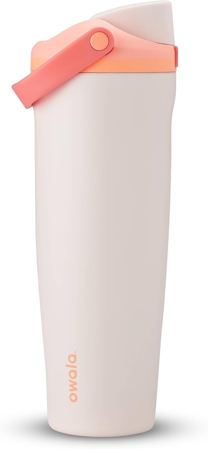 Owala FreeSip Sway Insulated Stainless Steel Water Bottle with Two-Way Spout, Built-In Straw and Bucket Handle, Made for Travel, School, and Sports, 30oz, BPA Free, Leak Proof, Daybreak