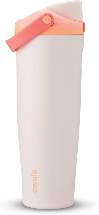 Owala FreeSip Sway Insulated Stainless Steel Water Bottle with Two-Way Spout, Built-In Straw and Bucket Handle, Made for Travel, School, and Sports, 30oz, BPA Free, Leak Proof, Daybreak
