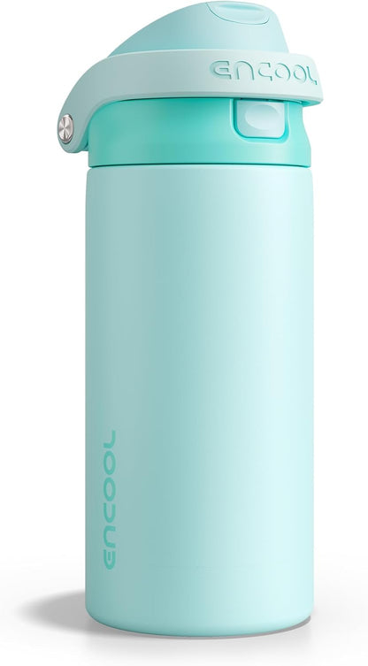 ENCOOL Leakproof Insulated Water Bottle with Straw Dual-Sip Water Bottle Bag-Safe Design for Work, Commute & Gym – Keeps Drinks Cold All Day, 24 oz, Lemonade Pink - Colors B