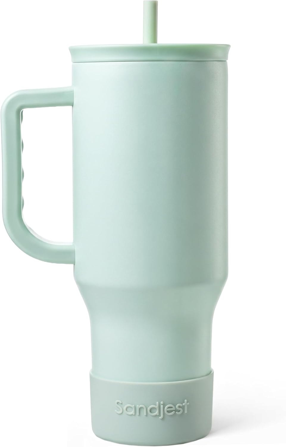 Floral Tumbler with Handle 40oz, Stainless Steel Insulated Tumblers Coffee Travel Mug Cup with Straw, Flower Coffee Cup Gifts for Women Girls, Gift for Her on Christmas Birthday Mothers Day