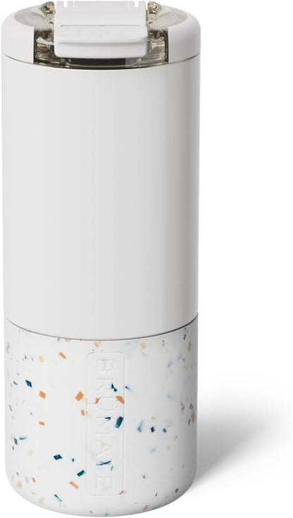 BrüMate Strova 18oz 100% Leakproof Insulated Coffee Mug | Ceramic-Lined Interior | Built-In Silicone Sleeve for Travel | Locking Flip Lid (Nightfall Blue)