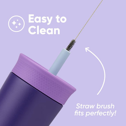 Owala Kids BPA-Free Plastic Tumbler with Spill Resistant Flexible Straw, Easy to Clean, Kids Water Bottle, Great for Travel, Dishwasher Safe, 15 Oz, Skate Park