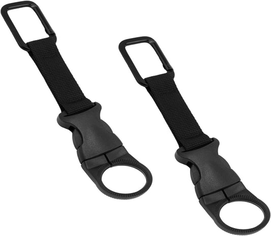 Gosknor 2pcs Hanging Bottle Buckle, 7.08 Inch Backpack Water Bottle Carabiner Water Bottle Belt Holder with Strap Portable Mineral Water Bottle Ring Clip Handle Keychain for Outdoor Event
