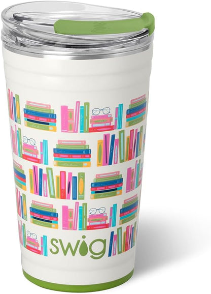 Swig Life 32oz Insulated Tumbler, Travel Coffee Tumbler with Lid, Cup Holder Friendly Travel Coffee Mug, Stainless Steel with Lid (Hayride)