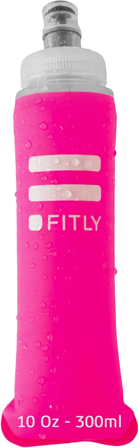 FITLY Soft Flask - Shrink As You Drink Soft Water Bottle for Hydration Pack - Folding Water Bottle Ideal for Running, Hiking, Cycling, Climbing & Rigorous Activity