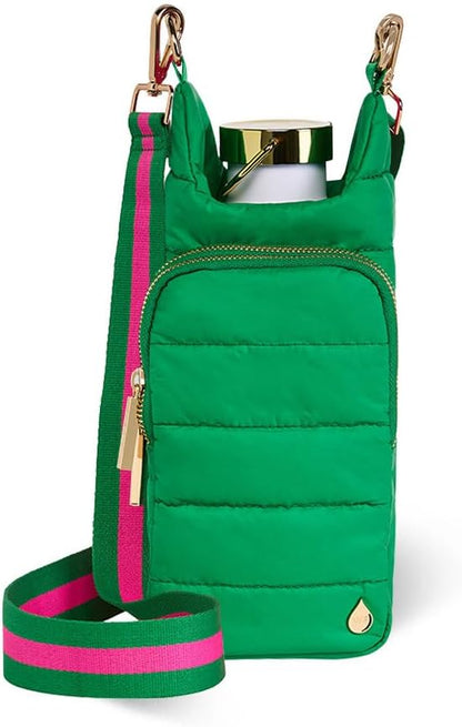 WanderFull Original HydroBag Fits Up to 32 oz Water Bottle Holder with Strap – Hands-Free Crossbody Water Bottle Carrier Bag with Phone Pocket - Colors A