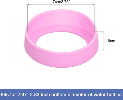 uxcell Water Bottle Boot, Protective Silicone Boot Sleeve Non Slip Bottom Cover Bumper for Water Bottles Mug Tumbler