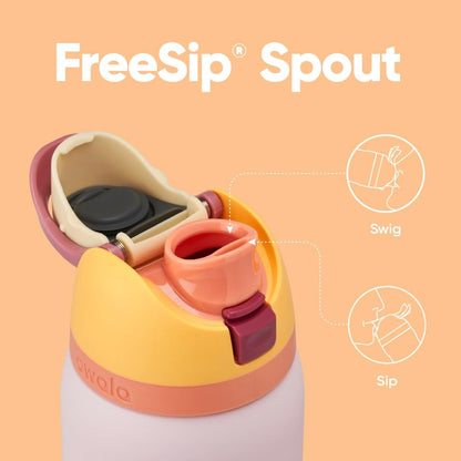 Owala FreeSip Insulated Stainless Steel Water Bottle with Straw, BPA-Free Sports Water Bottle, Great for Travel, 32 Oz, Denim