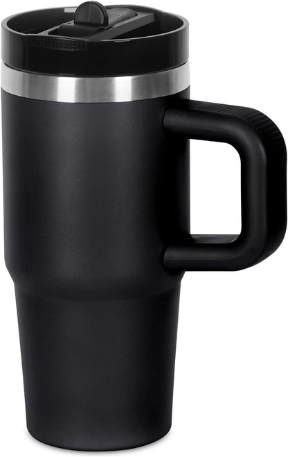 14 oz Tumbler for kids with Detachable Flip Straw Lid and handle, 100% Leak Proof 14 oz mini cup, Stainless Steel Vacuum Insulated Tumbler, Wide Mouth Easy to Clean, Keep Cold or Hot (Pink)