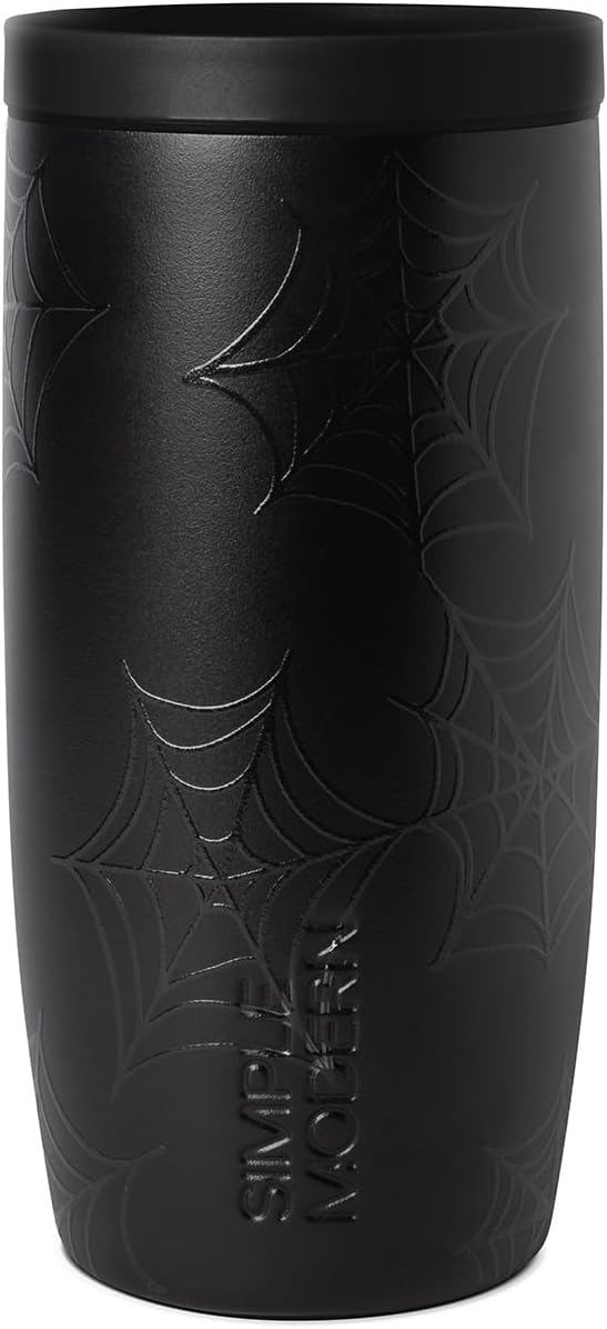 Simple Modern Halloween Signature Voyager | 16oz Travel Coffee Mug Tumbler with 360° Lid | Gifts for Women Men | Ceramic-Lined Insulated Stainless Steel Cold Brew Iced Coffee Cup | Spooky Mix