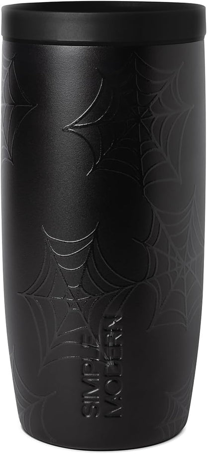 Simple Modern Halloween Signature Voyager | 16oz Travel Coffee Mug Tumbler with 360° Lid | Gifts for Women Men | Ceramic-Lined Insulated Stainless Steel Cold Brew Iced Coffee Cup | Spooky Mix
