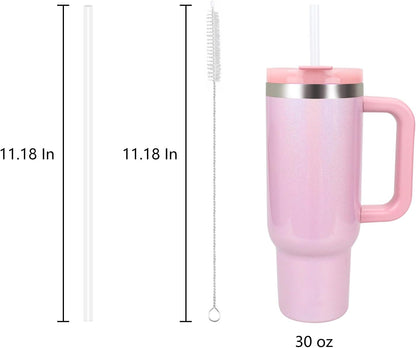 Replacement Straws Compatible With RTIC 30 oz Ceramic Lined Road Trip Tumbler, with 1 Brush (6 Pack for 30oz)