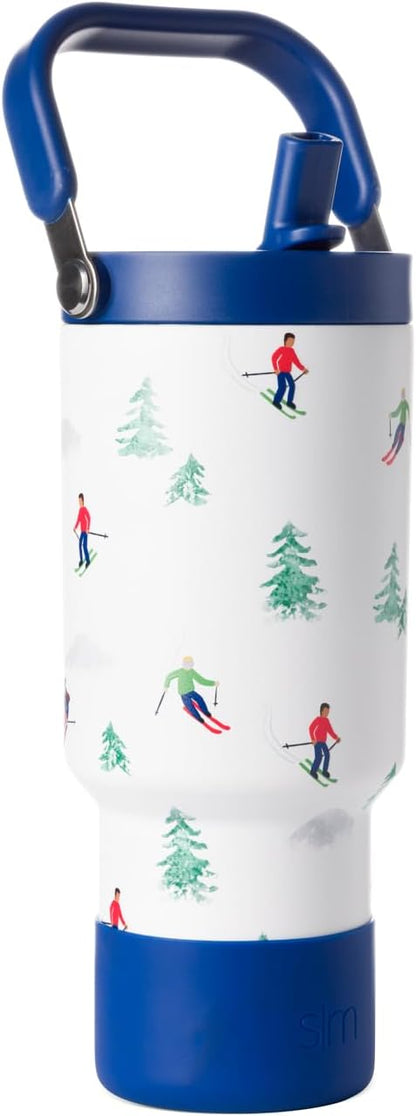 Simple Modern Trek Pivot | 40oz Flip Straw Tumbler with Handle | Water Bottle & Boot | Interchangeable Straw & Chug Lids | Insulated Stainless Steel Jug | Gym Sports Outdoors | Forest - Colors B