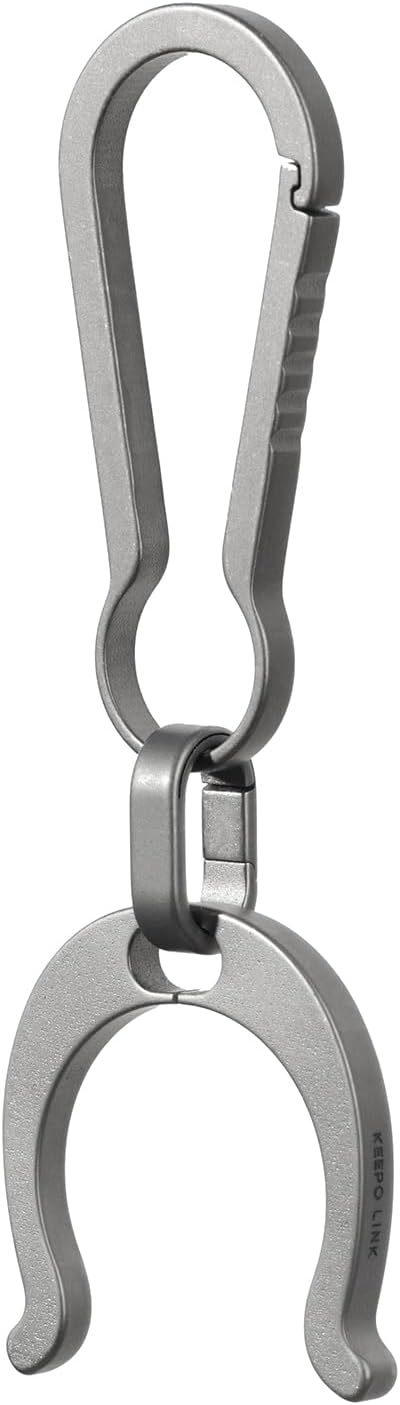 KEEPO LINK Titanium Water Bottle Holder, Keychain Water Bottle Clip for Everyday Carry Outdoor Hiking & Climbing, OLT04