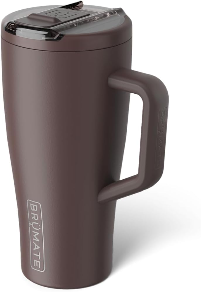 BrüMate Era Flip 30oz Tumbler with 100% Leakproof Covered Straw Lid | Hygienic Covered Straw | Insulated Stainless Steel Water Bottle with Handle | Cup Holder Friendly | BPA-Free (Sage)