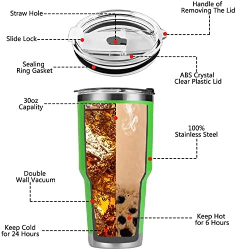 D·S 30oz Blue Tumbler Stainless Steel Double Wall Vacuum Insulated Mug with Straw and Lid, Cleaning Brush for Cold and Hot Beverages