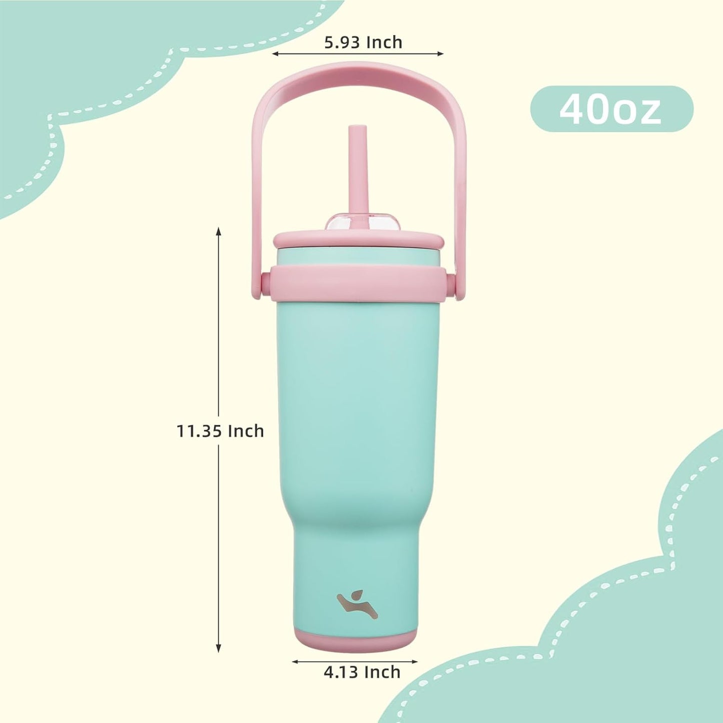 Konokyo 30 oz Tumbler with Side Handle, Insulated Water Bottle with Straw and 2 in 1 Lid, Stainless Steel Cup Travel Coffee Mug for Sports Office Gym,Purple