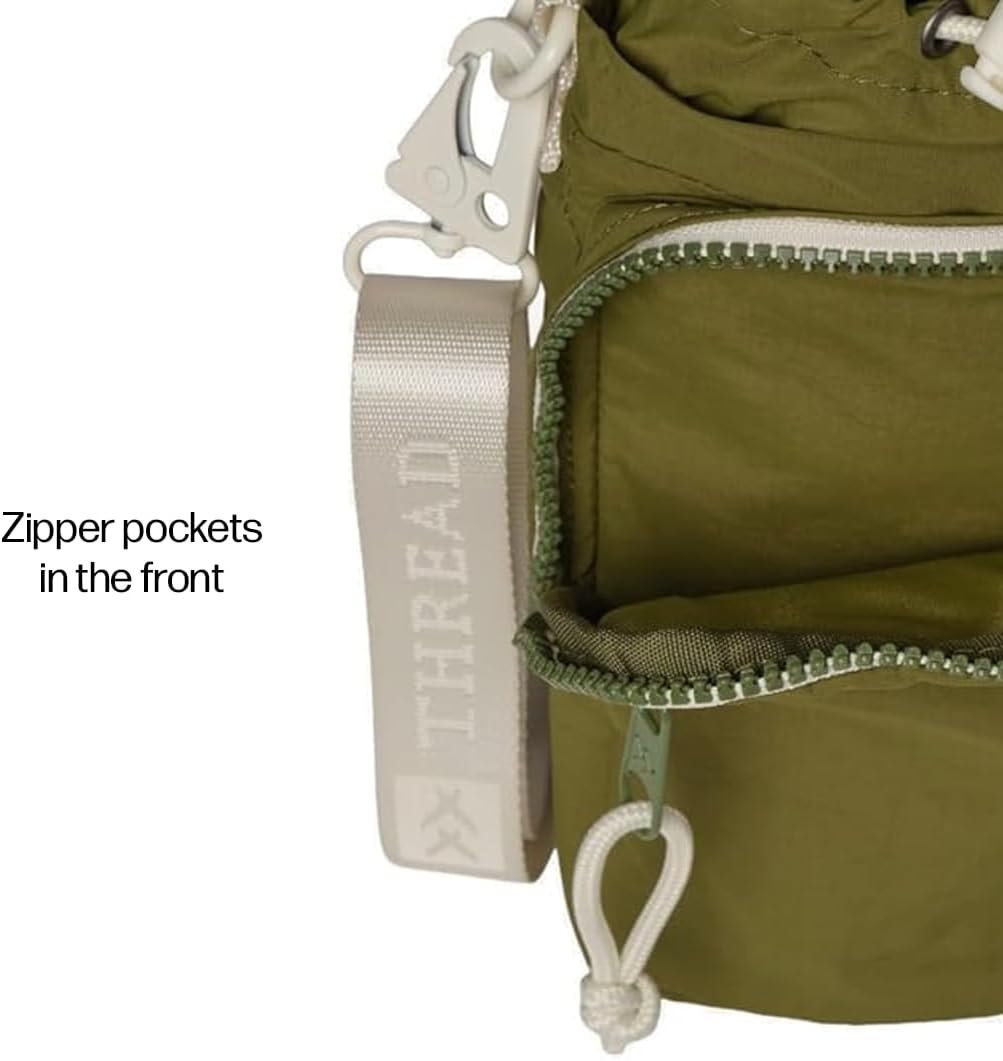 Thread Wallets Water Bottle Sling Crossbody Bag – Small Cross Body Sling with Pockets for Water Bottle, Cash, Phone & Keys