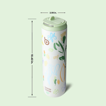 BOTTLE BOTTLE Insulated Water Bottle 24oz with Straw Lid and Handle for Sports Travel Gym Stainless Steel Water Bottles Double-Wall Vacuum Metal Leak Proof BPA-Free