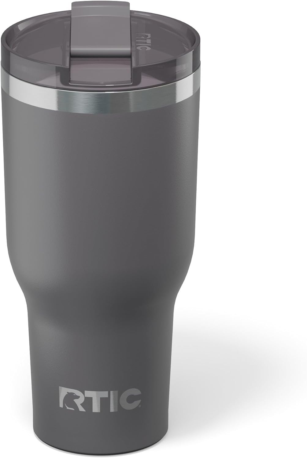 RTIC 20oz Essential Tumbler with Lid, Ceramic Lined, Insulated, Stainless Steel, Metal, Double Wall Vacuum-Insulation, Travel Cup for Iced Coffee, Tea, Hot and Cold Drink, Graphite