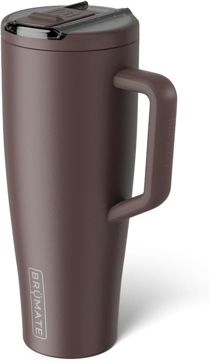 BrüMate Era Flip 30oz Tumbler with 100% Leakproof Covered Straw Lid | Hygienic Covered Straw | Insulated Stainless Steel Water Bottle with Handle | Cup Holder Friendly | BPA-Free (Sage)