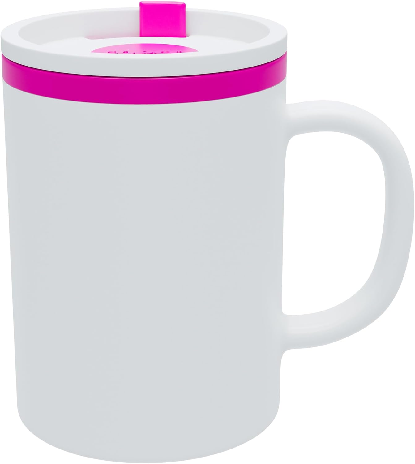 Copco Desk Mug 16 oz - Durable BPA-Free, Double-Wall Insulation for Hot & Cold Drinks, Microwave & Dishwasher Safe, Ideal for Office, Home, Travel - Spill-Resistant Reusable Mug (Pink)
