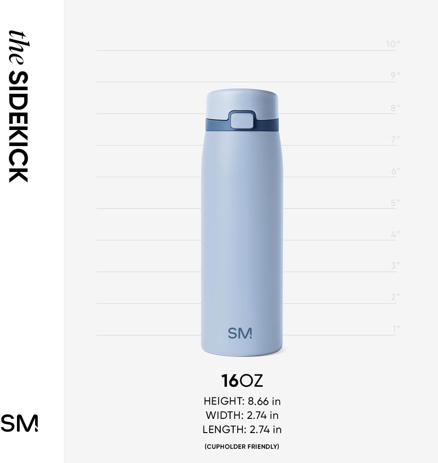 Simple Modern Sidekick Travel Coffee Mug | Ceramic-Lined Insulated Stainless Steel Tumbler | Leak-Proof and Cup Holder Friendly | 16oz, Almond Birch Mix
