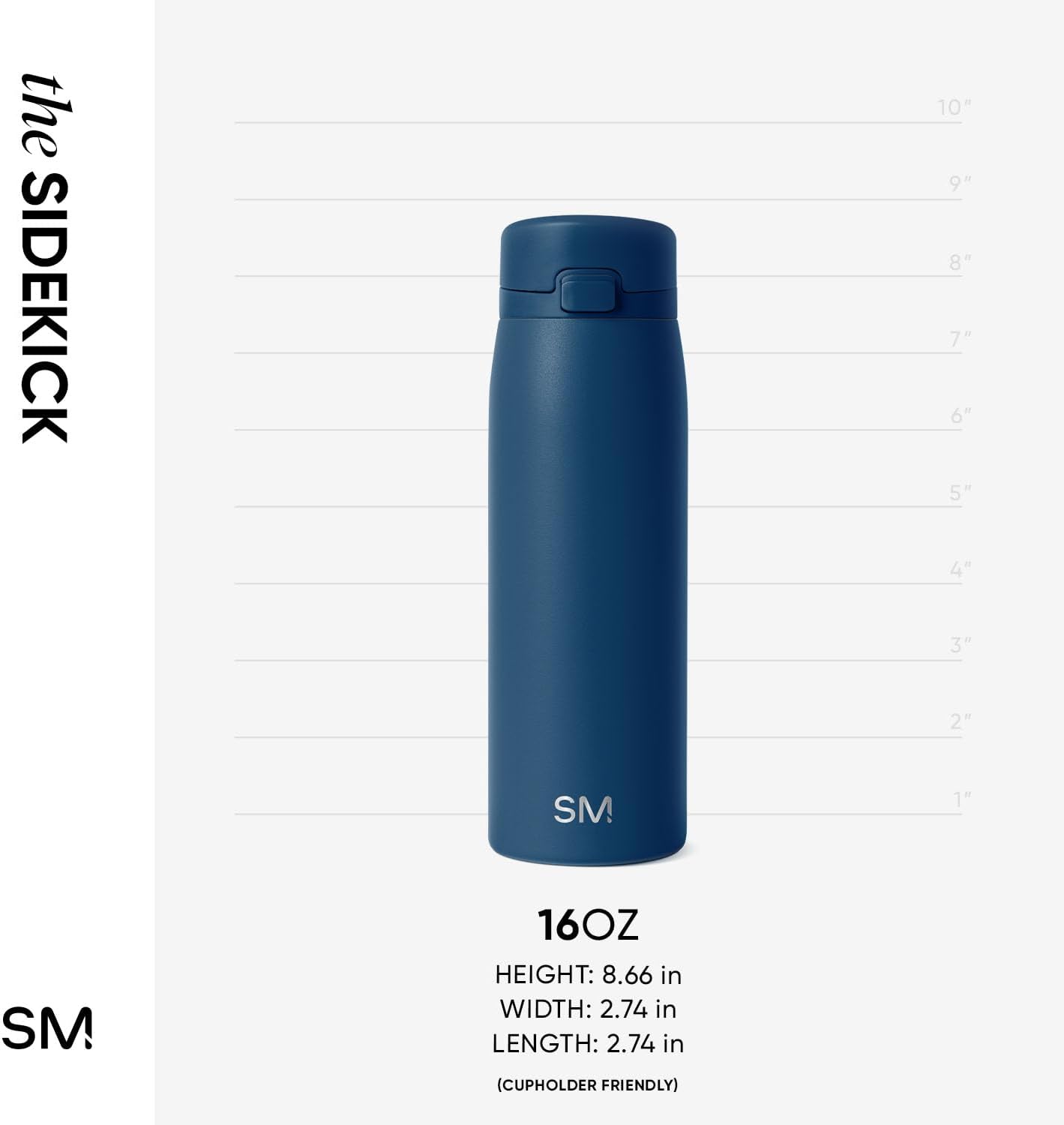 Simple Modern Sidekick Travel Coffee Mug | Ceramic-Lined Insulated Stainless Steel Tumbler | Leak-Proof and Cup Holder Friendly | 16oz, Almond Birch Mix