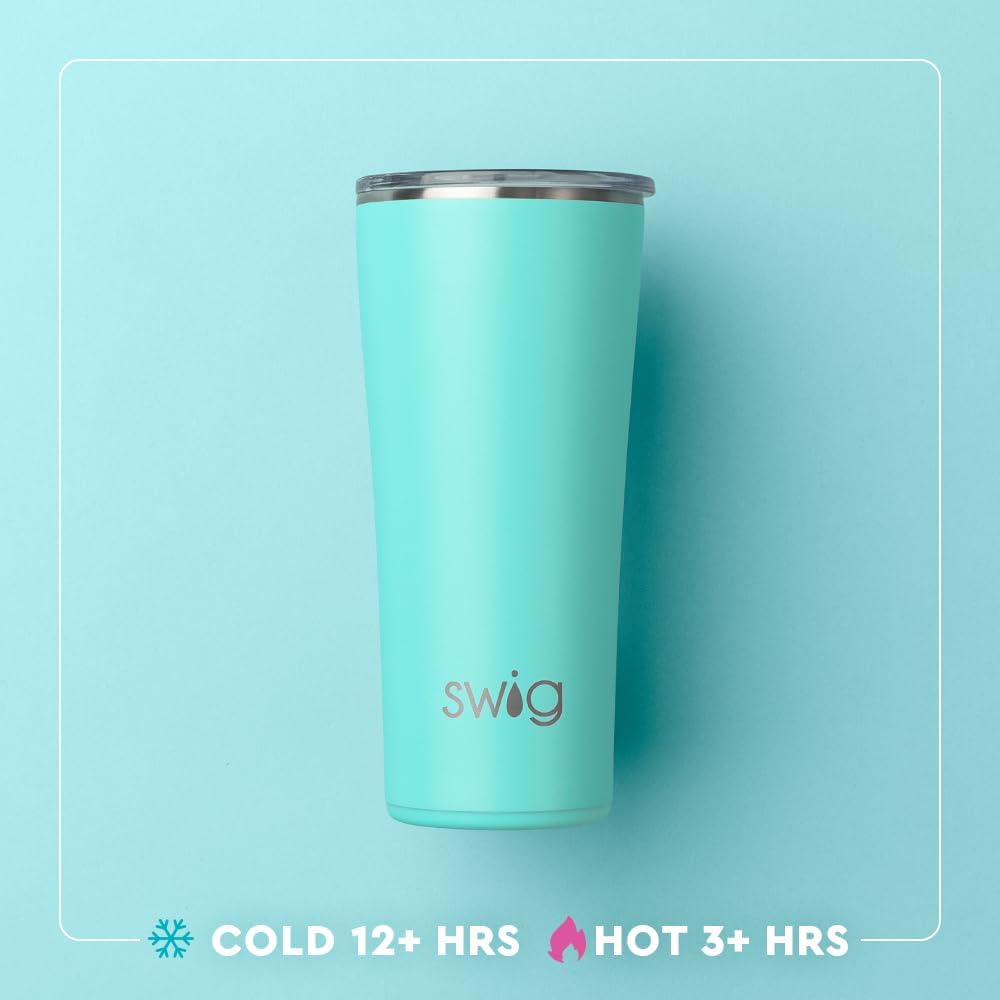 Swig Life 32oz Insulated Tumbler, Travel Coffee Tumbler with Lid, Cup Holder Friendly Travel Coffee Mug, Stainless Steel with Lid (Hayride)