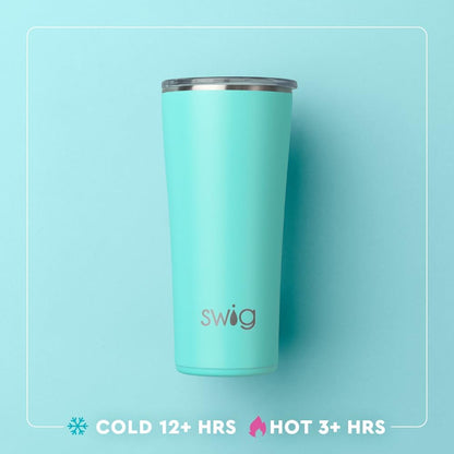 Swig Life 32oz Insulated Tumbler, Travel Coffee Tumbler with Lid, Cup Holder Friendly Travel Coffee Mug, Stainless Steel with Lid (Hayride)