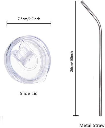 PYD Life Sublimation Blanks Skinny Tumbler White 20 OZ Straight Stainless Steel with Metal Straw for Mug Tumbler Heat Press Machine Sublimation Printing 4 Pack