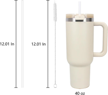 Replacement Straws Compatible With RTIC 30 oz Ceramic Lined Road Trip Tumbler, with 1 Brush (6 Pack for 30oz)