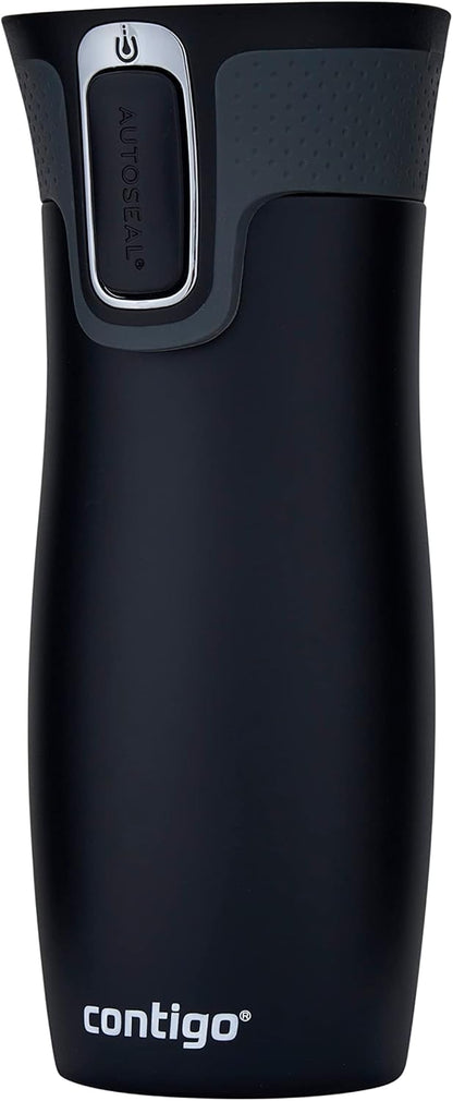 Contigo West Loop Autoseal Travel Mug, Stainless Steel Thermal Mug, Vacuum Flask, Leakproof Tumbler, Coffee Mug with BPA-Free Easy-Clean Lid