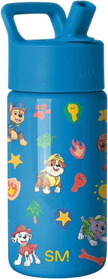 Simple Modern Kids Water Bottle with Straw Lid | 14oz Insulated Stainless Steel Kids Tumbler & Spill Proof Toddler Cup for School, Girls, Boys | Summit | Chloe Floral - Colors B