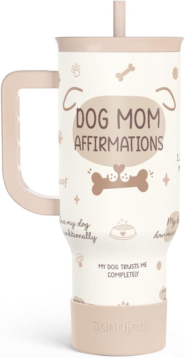 SANDJEST Pickleball 40oz Tumbler With Handle and Straw, Pickleball Queen Insulated Stainless Steel Travel Coffee Mug for Women Girls Players, Gift Idea for Birthday Christmas Mothers Day